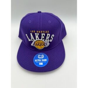 Los Angeles Lakers Cap Mens ULTRA GAME Snapback NBA Purple OSFM Official Hat NWT